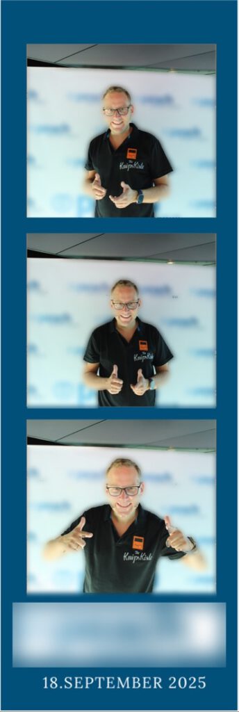 Fotostreifen mit drei Bildern und Datum